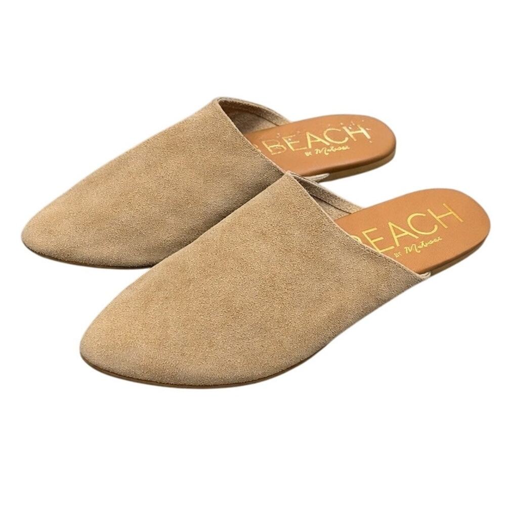 Beach by Matisse Suede Mule Slides Tan Pointed Toe Size 8